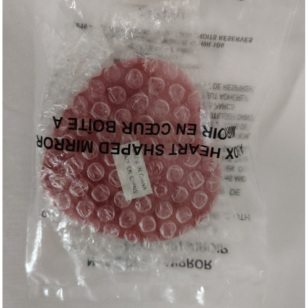 Avon Heart Shaped Compact Travel Mirror Red Plastic 4" - NEW NIP